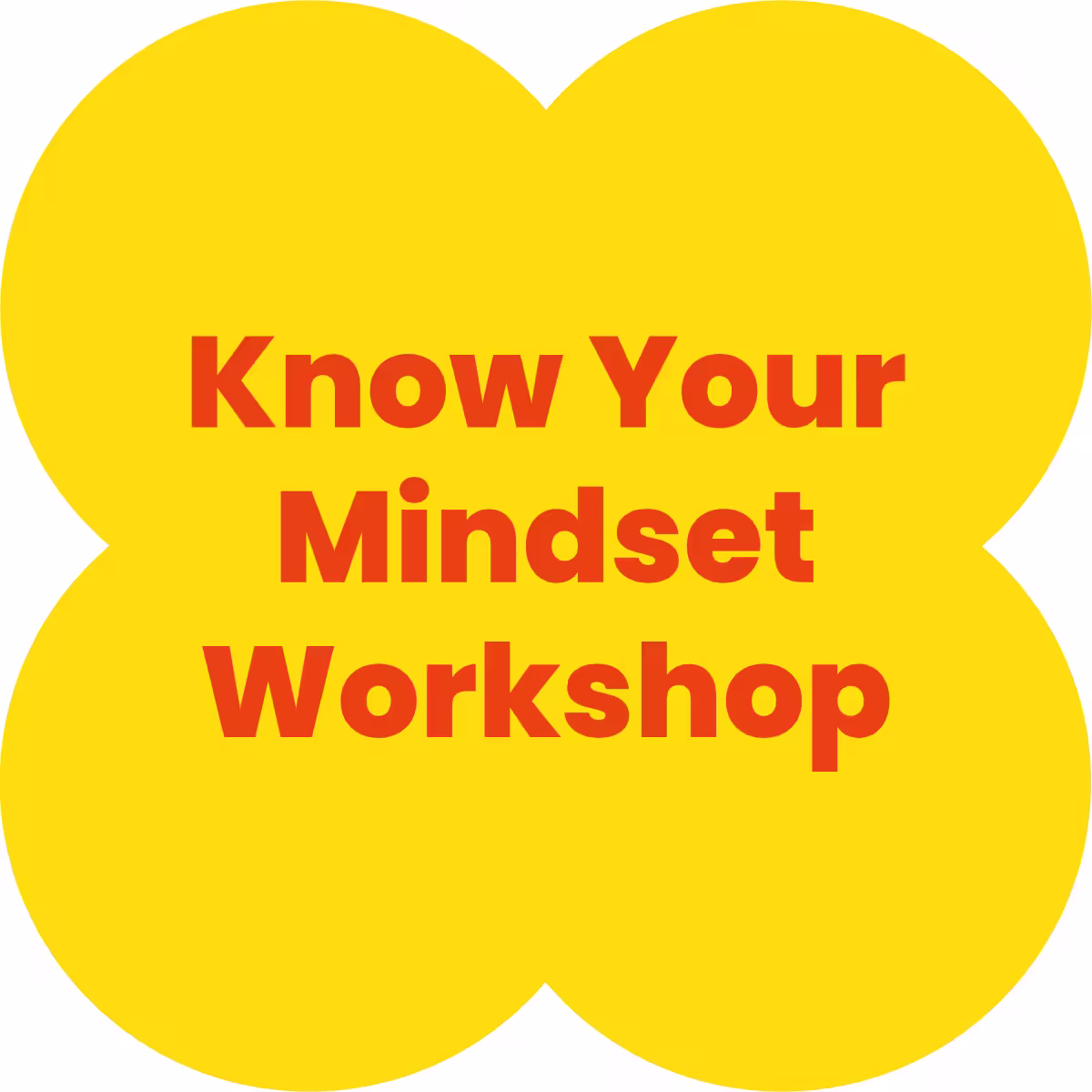 Yellow Know Your Mindset Workshop image.