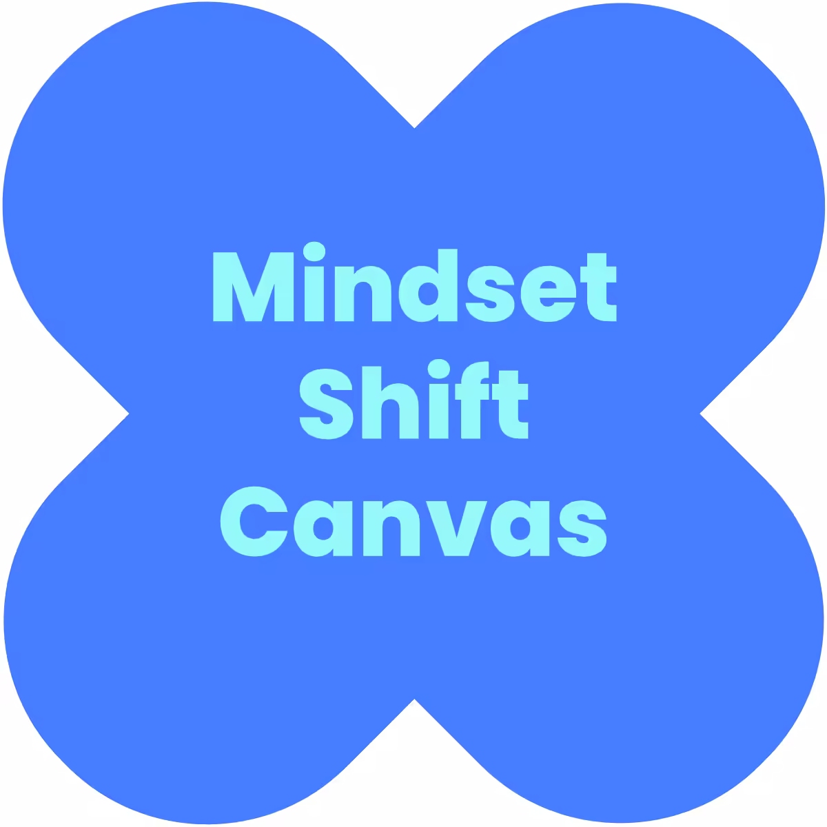 Blue mindset shift canvas training image.