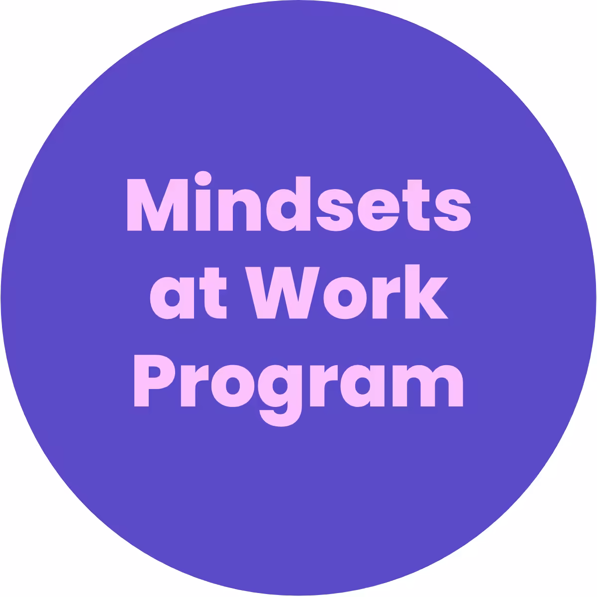 Purple mindsets at work program graphic.